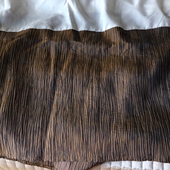 Custom Comfort Bedding King Crinkly Bronze Colored Dust Ruffle